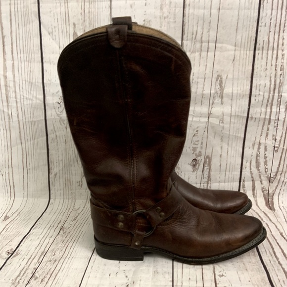 Frye Harness Boots Brown sz 7B - Picture 3 of 9